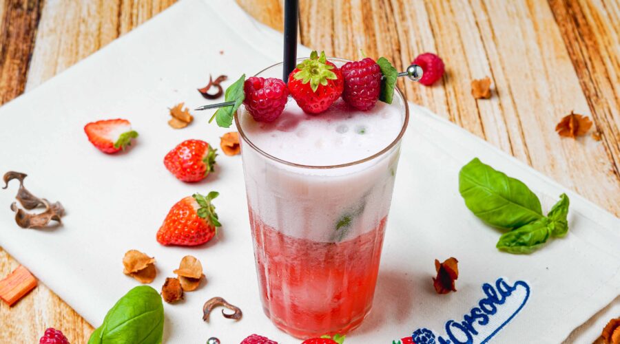 cocktail analcolico fragole e lamponi