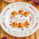 piatto decorato con il mio nome e mini toast