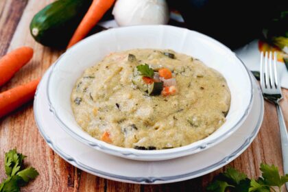 polenta alle verdure in piatto