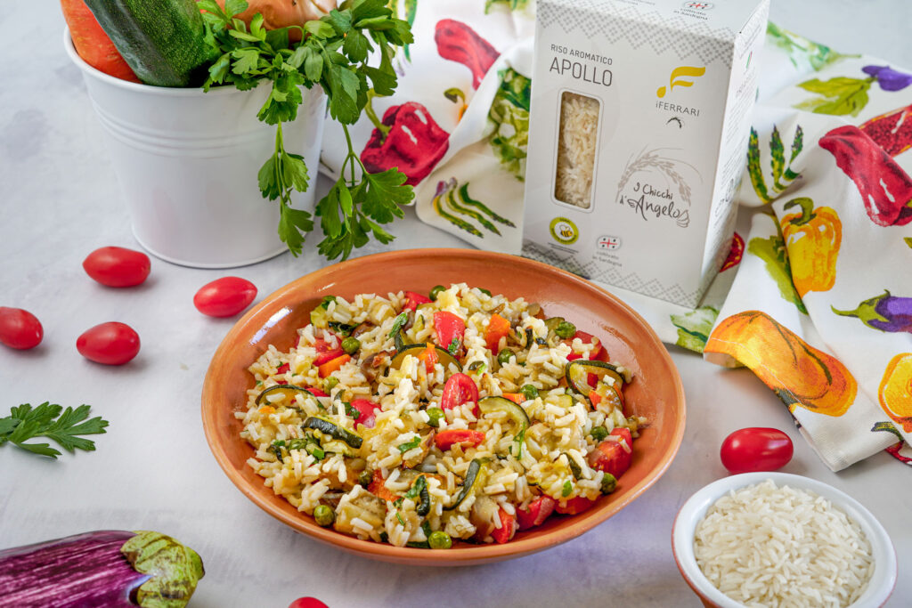 insalata di riso con pacco di riso