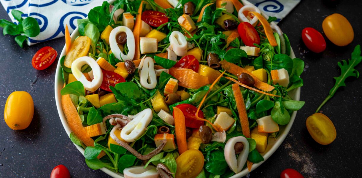 insalata calamari e mango