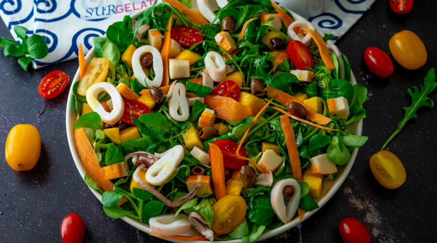 insalata calamari e mango