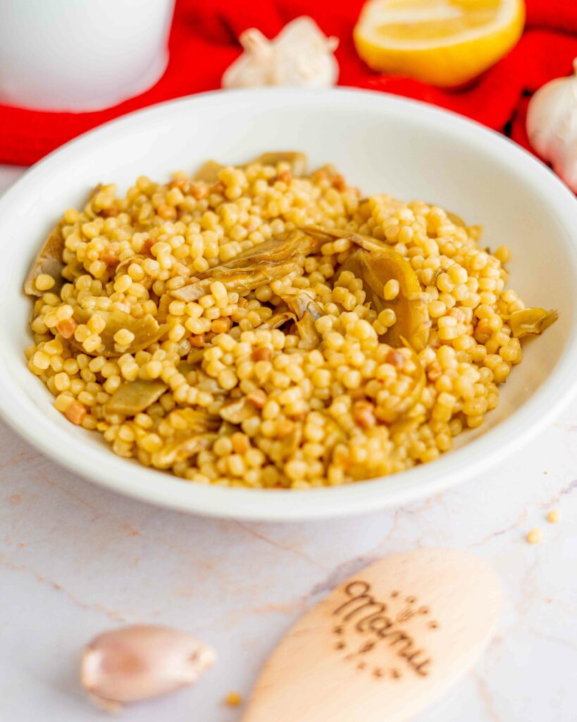 fregola con carciofi