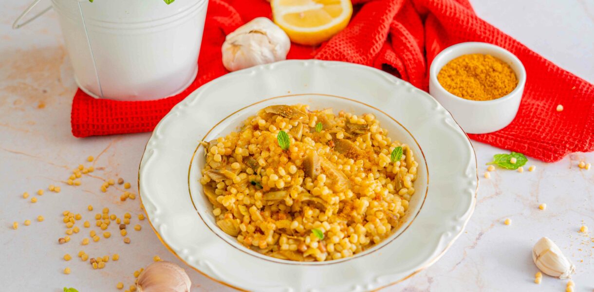 fregola con carciofi