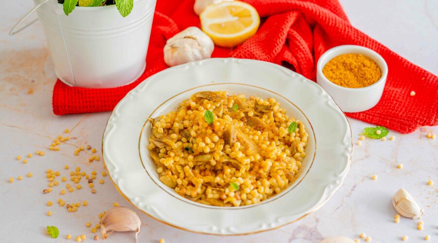 fregola con carciofi