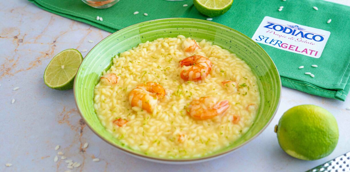 risotto gamberi prosecco e lime
