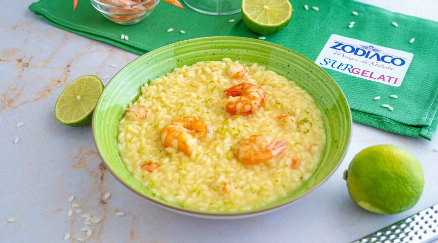 risotto gamberi prosecco e lime