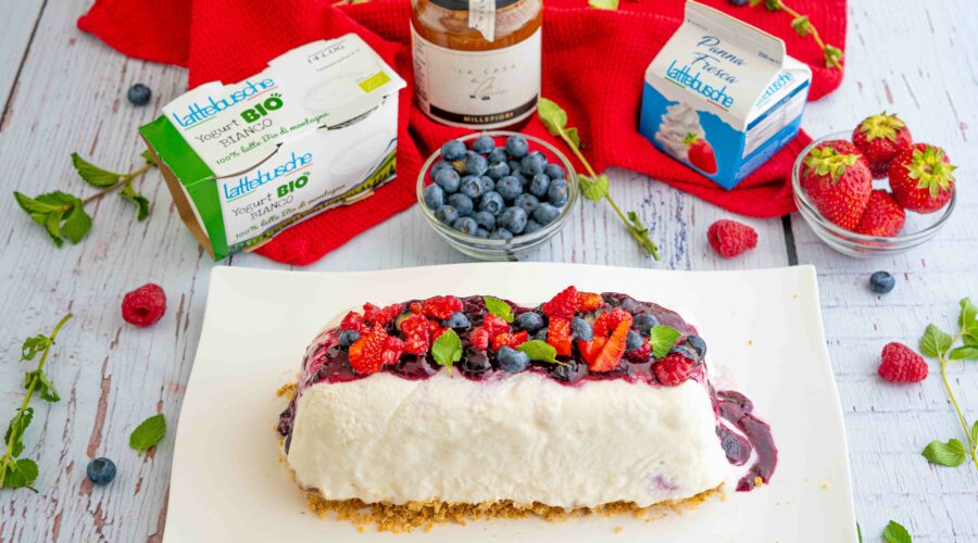 mattonella allo yogurt e frutti di bosco