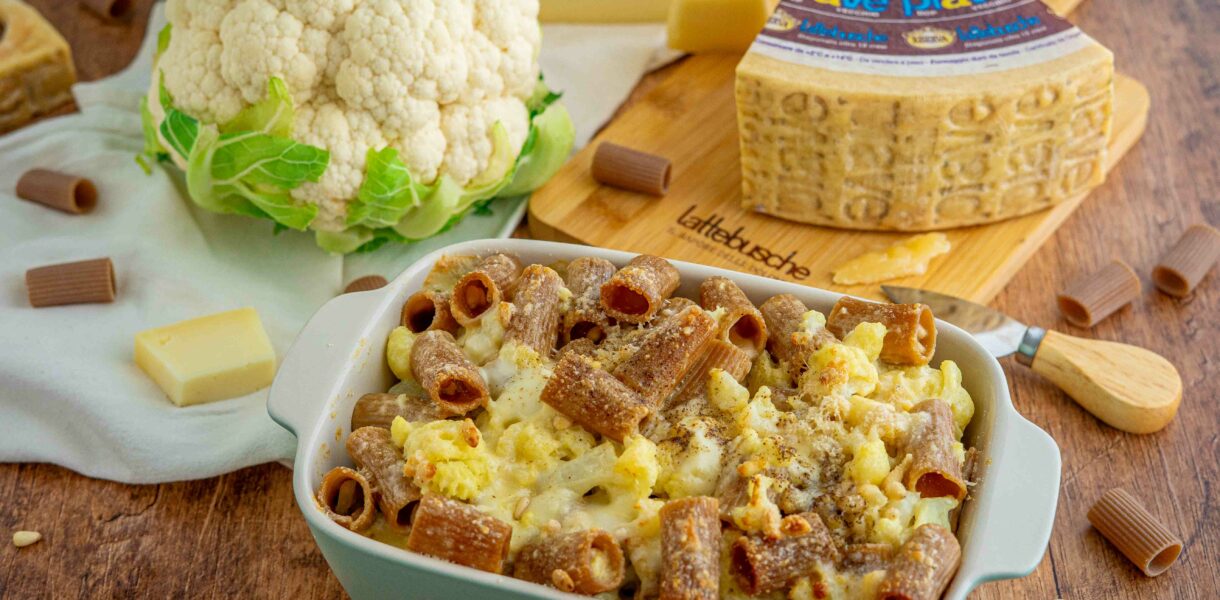 pasta integrale gratinata co cavolfiore