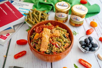 insalata di farro con filetti di tonno